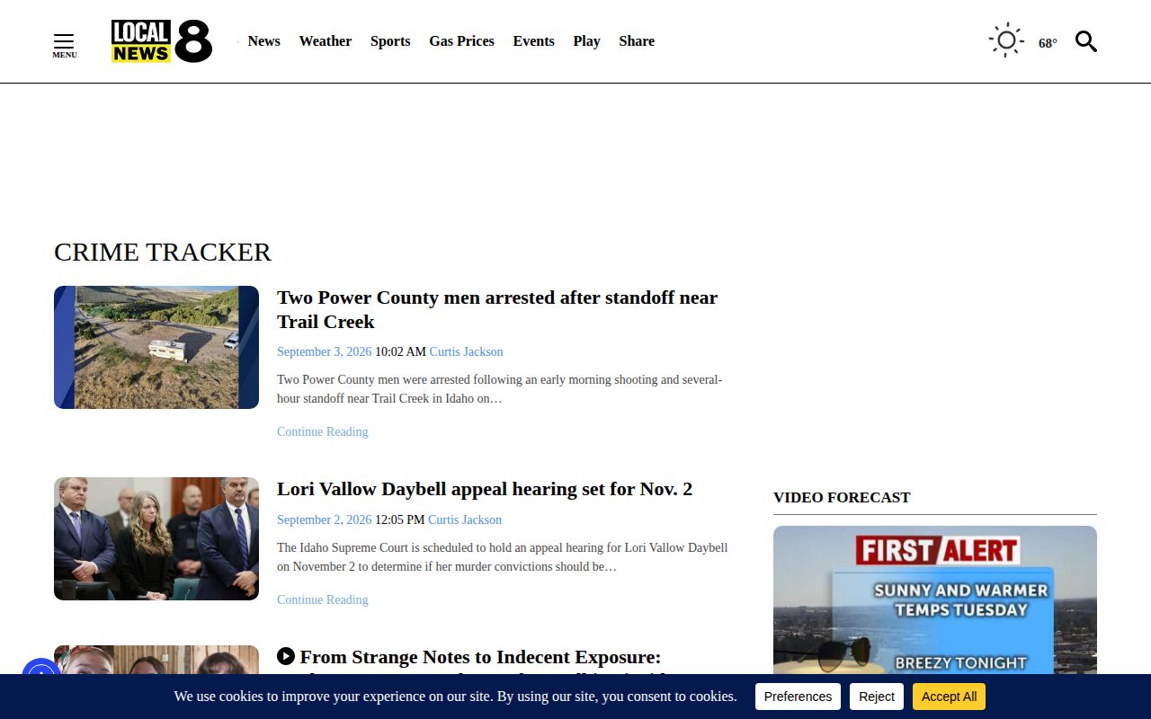 Local News 8 Bonneville County arrest report archive